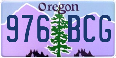 OR license plate 976BCG
