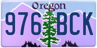 OR license plate 976BCK