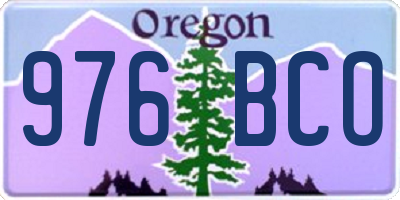 OR license plate 976BCO
