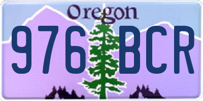 OR license plate 976BCR