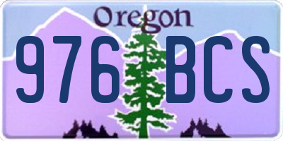 OR license plate 976BCS