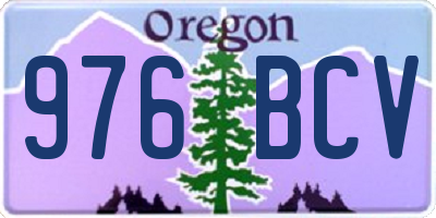 OR license plate 976BCV