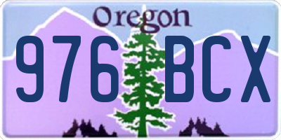 OR license plate 976BCX