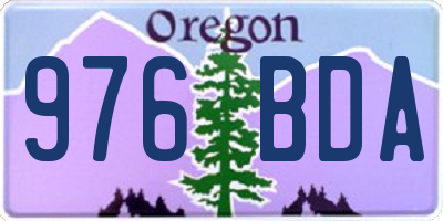 OR license plate 976BDA