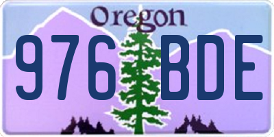 OR license plate 976BDE