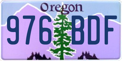OR license plate 976BDF