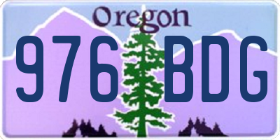 OR license plate 976BDG