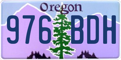 OR license plate 976BDH