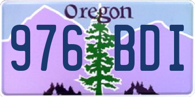 OR license plate 976BDI