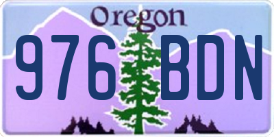 OR license plate 976BDN