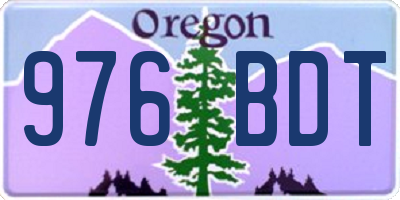 OR license plate 976BDT