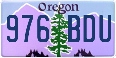 OR license plate 976BDU