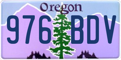 OR license plate 976BDV