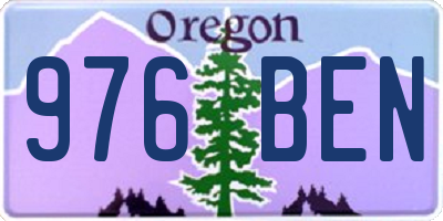 OR license plate 976BEN