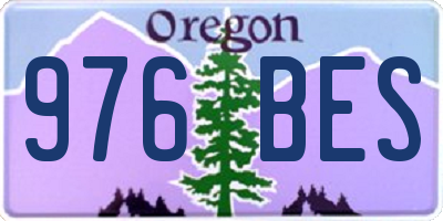 OR license plate 976BES