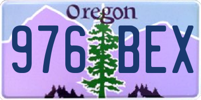 OR license plate 976BEX