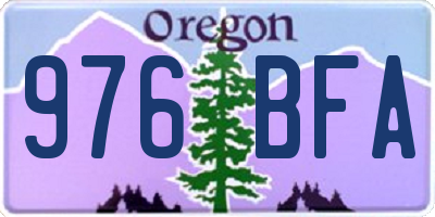 OR license plate 976BFA