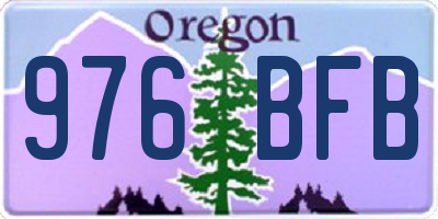 OR license plate 976BFB