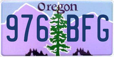 OR license plate 976BFG