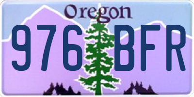 OR license plate 976BFR