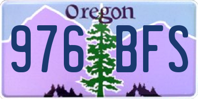 OR license plate 976BFS