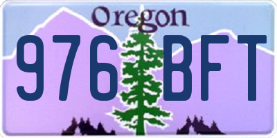 OR license plate 976BFT