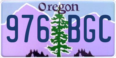 OR license plate 976BGC