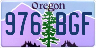 OR license plate 976BGF