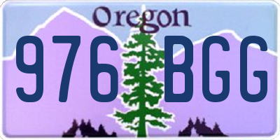 OR license plate 976BGG