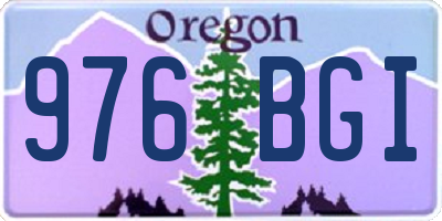 OR license plate 976BGI