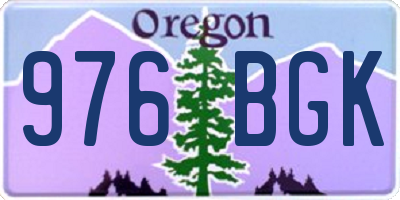 OR license plate 976BGK