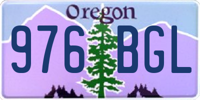 OR license plate 976BGL