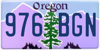 OR license plate 976BGN