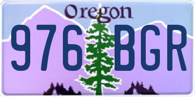 OR license plate 976BGR