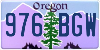 OR license plate 976BGW
