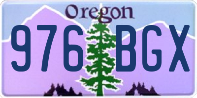 OR license plate 976BGX