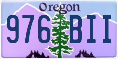 OR license plate 976BII