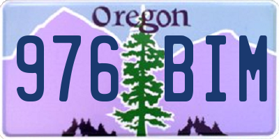 OR license plate 976BIM