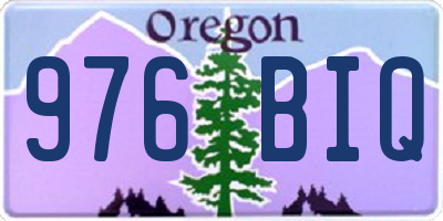 OR license plate 976BIQ