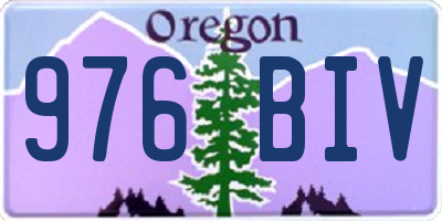 OR license plate 976BIV