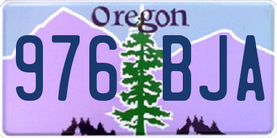 OR license plate 976BJA