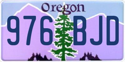 OR license plate 976BJD