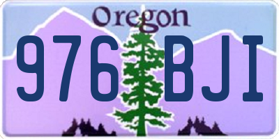 OR license plate 976BJI