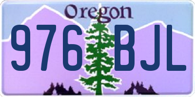 OR license plate 976BJL