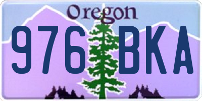 OR license plate 976BKA