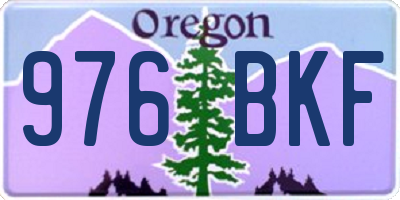 OR license plate 976BKF