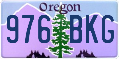 OR license plate 976BKG