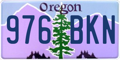 OR license plate 976BKN