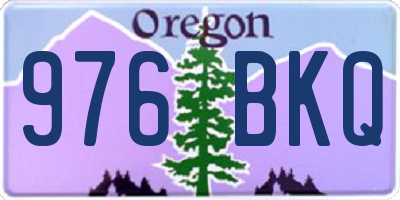 OR license plate 976BKQ