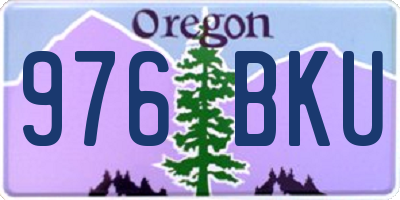 OR license plate 976BKU